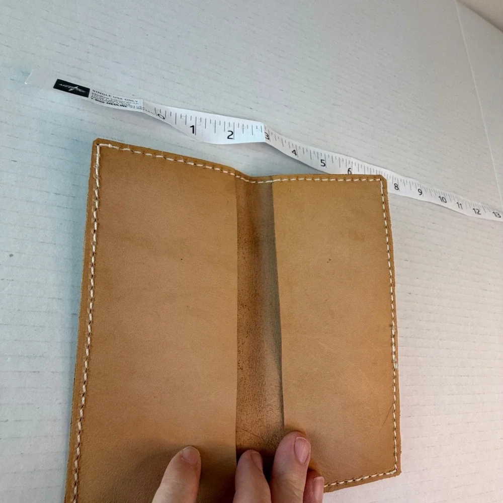 Vintage Hand Tooled Leather Panda Logo Bi-Fold Money Trucker Wallet